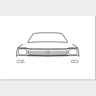 Triumph Acclaim 1980s classic car black outline graphic Posters and Art